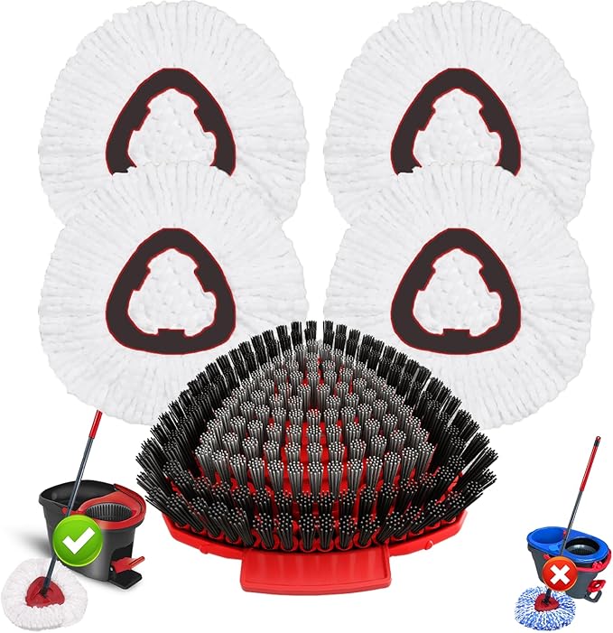 5 Pack Spin Mop Head Replacement by Fatmass