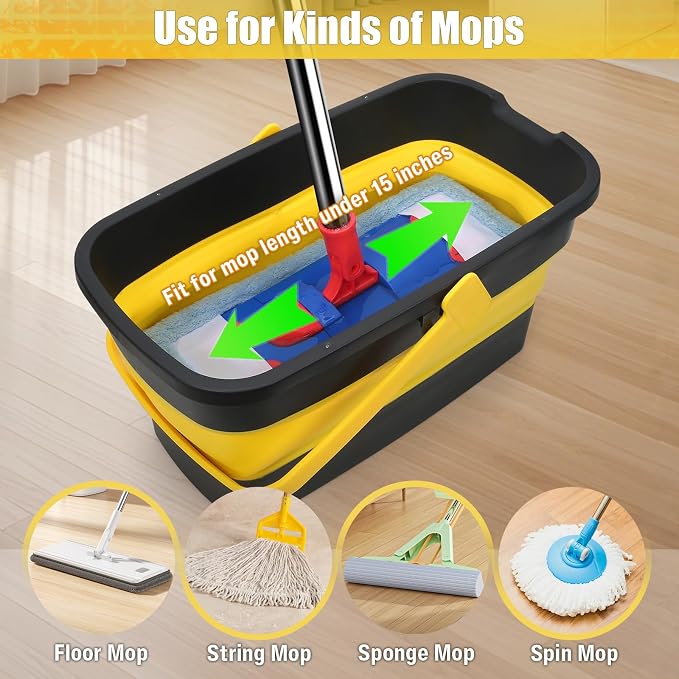 Collapsible Mop Bucket for Cleaning - Image 2