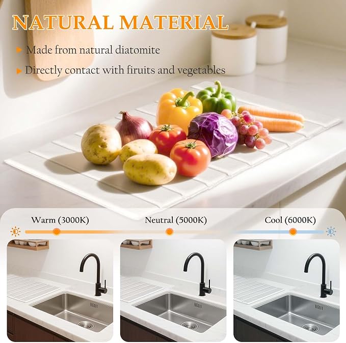 2-in-1 Stone Drying Mat Kit – Faucet Mat - Image 6