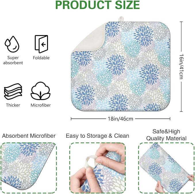 Dish Drying Mat Drainer Pads - Image 4
