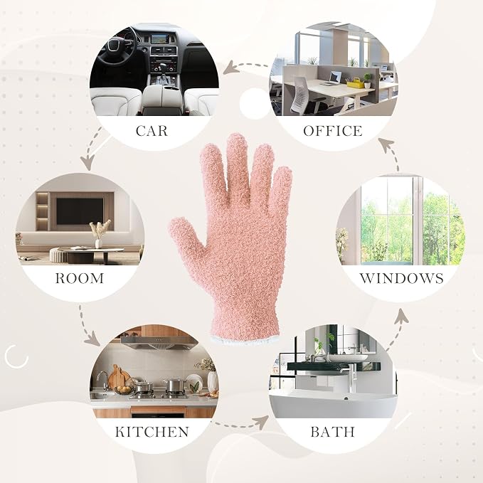 Evridwear Microfiber Gloves for Plant Dusting, Reusable Leaf Cleaning Glove for - Image 4