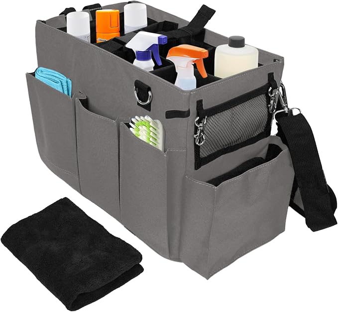 Blue Lilly Large Capacity Durable Cleaning Caddy Bag by Blue+Lilly