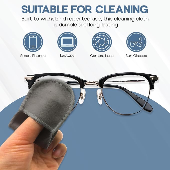 Eyeglass Cleaning Cloth, 4 Pack, Eyeglass Cleaning Wipes, Lens Wipes - Image 4