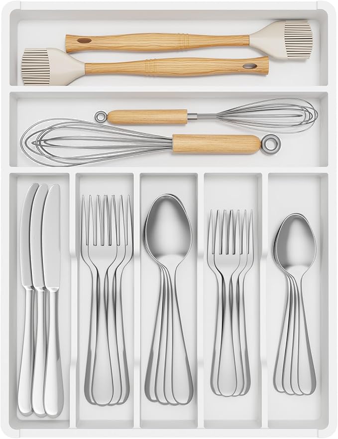 Lifewit Silverware Tray, Deep Wide Cutlery Drawer Organizer Storage by Lifewit