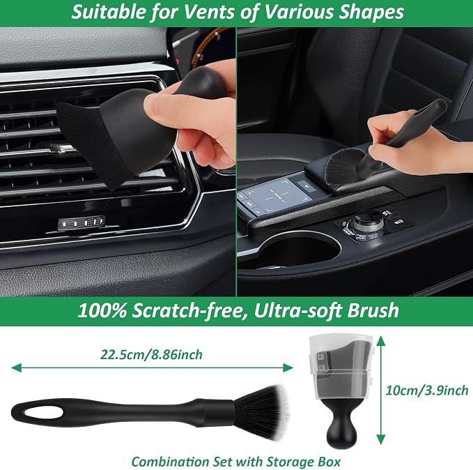 18PCS Car Detailing Brush Set, Car Interior Detailing Kit - Image 2