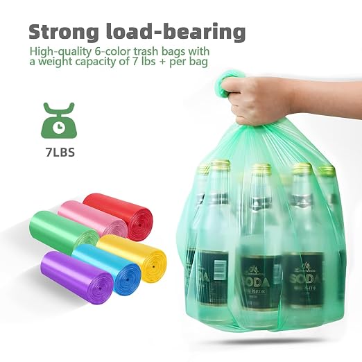 Small Trash Can 3 Pack 1.8 Gallons, Bathroom Trash Can & Garbage Can - Image 2