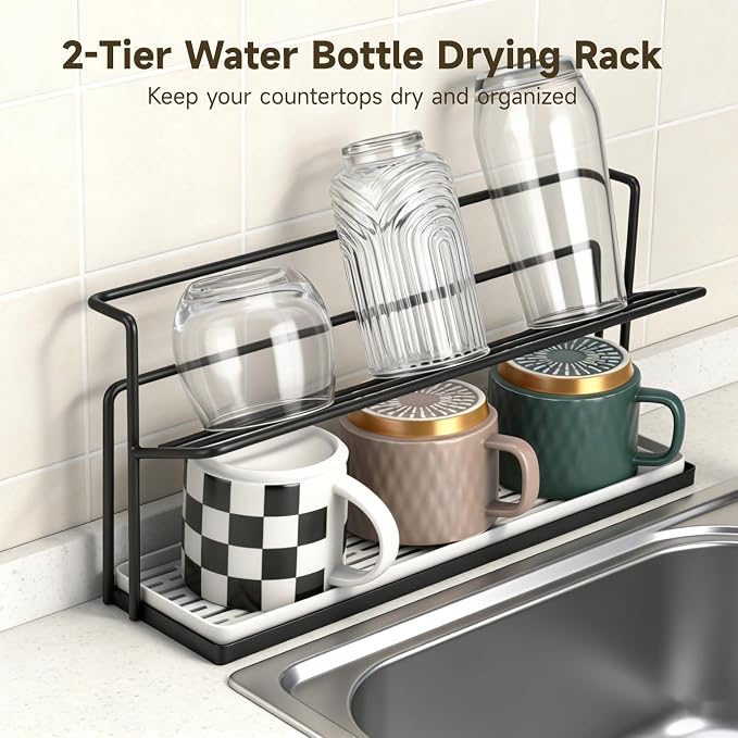 Water Bottle 2 Tier Water Bottle Drying Rack - Image 2