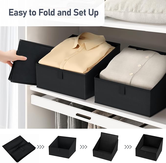 DIMJ Trapezoid Storage Bins for closet shelves, Closet Organzier Bins - Image 5