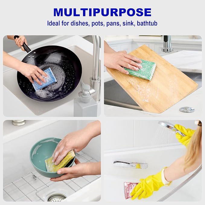 Premium 8-Pad Sponges Kitchen - Image 6