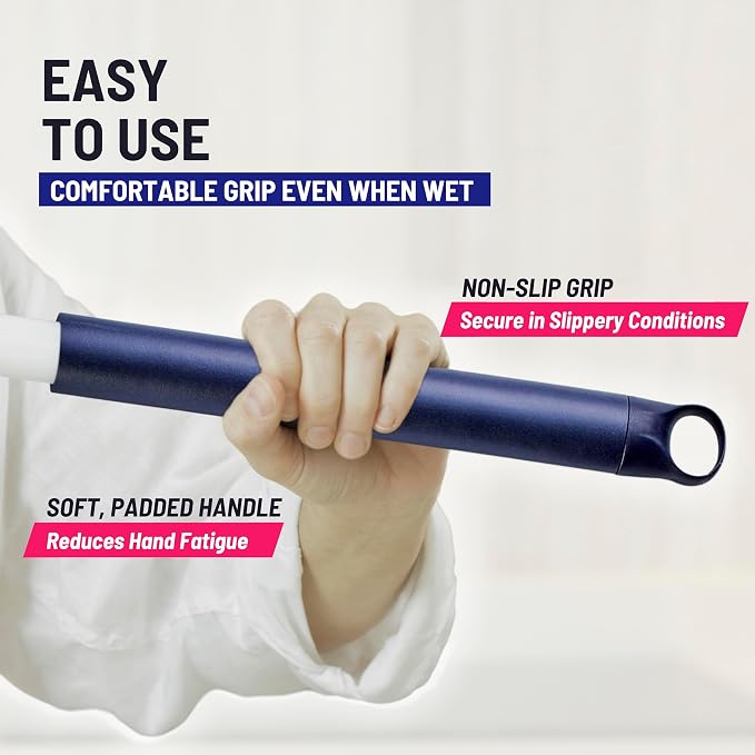 Shower Scrubber 3 in 1 Extendable Long Handle 58" Cleaning Brush - Image 5