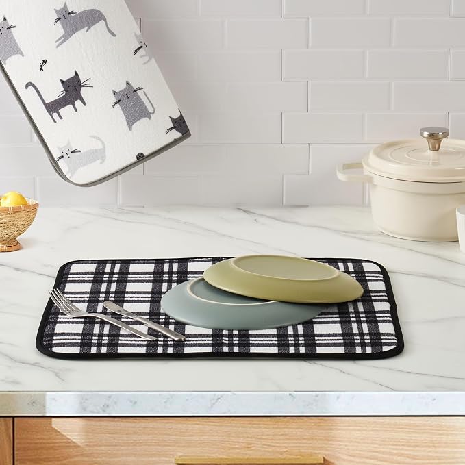 FRESHMINT Printed Dish Drying Mat Set - Image 2