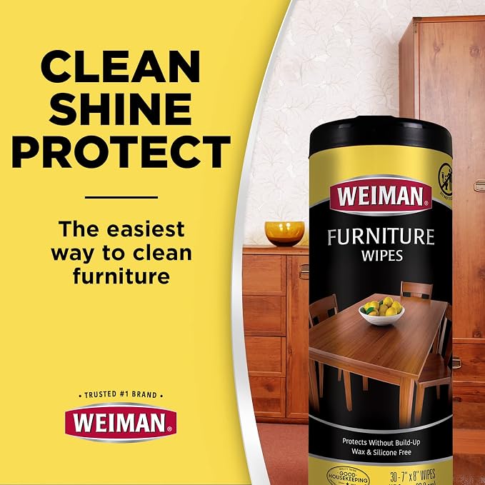 Weiman Wood Polish and Cleaning Wipes, - Image 3