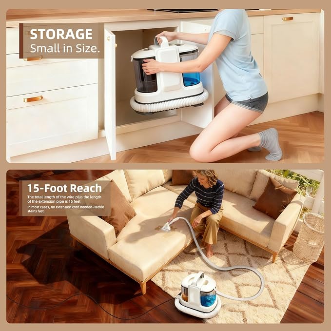 Coospider 18Kpa Portable Carpet Cleaner Machine, Powerful Suction - Image 6
