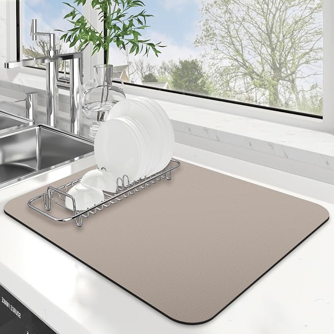WISELIFE Dish Drying Mat Super Absorbent Drying Mat Large Dish Drying Mats by WiseLife