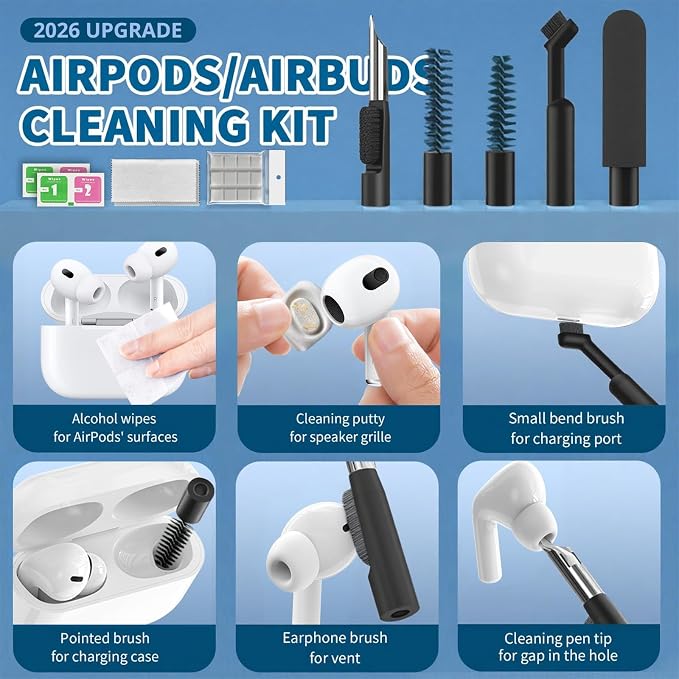 2026 Upgrade Phone Cleaning Kit 57PCS, iPhone Cleaning Kit, Airbud Cleaning Kit - Image 4
