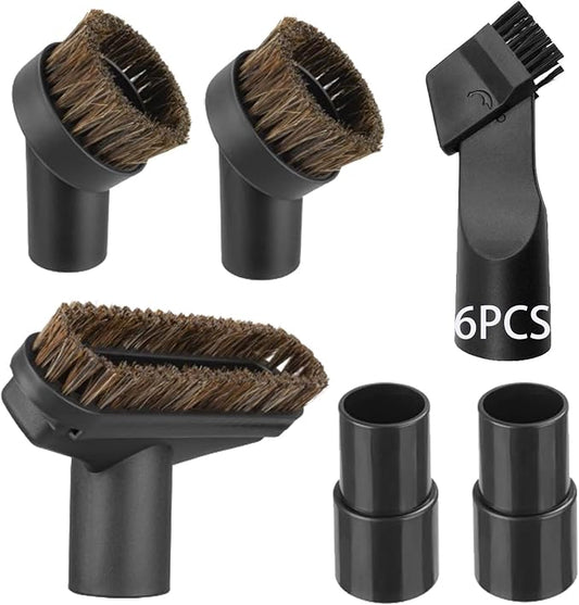 6Pack Round Soft Horse Hair Vacuum Brush Attachment by Krfeywwxip