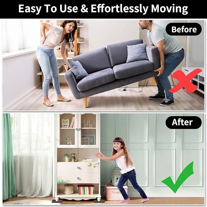 Ezprotekt 5" Square Felt Furniture Movers Sliders - Image 5