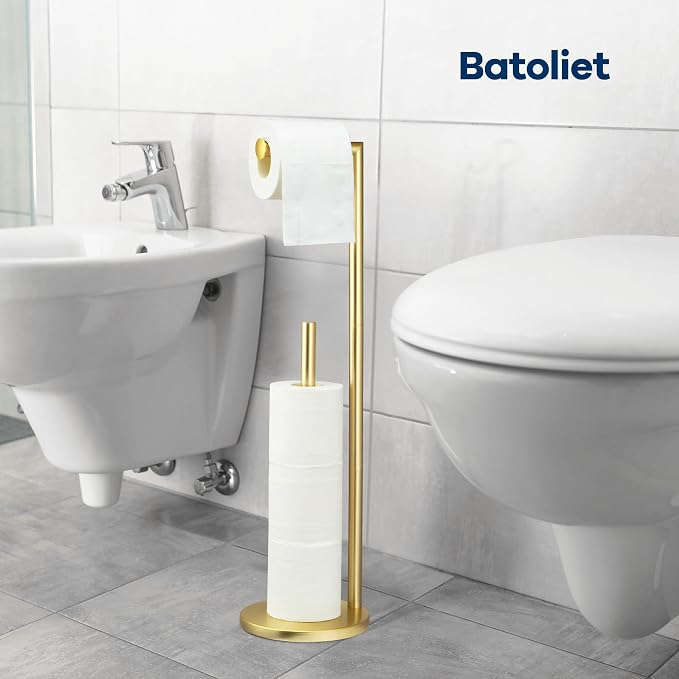 Toilet Paper Holder Stand, Toilet Paper Holder Free Standing, Toilet Paper Roll - Image 5