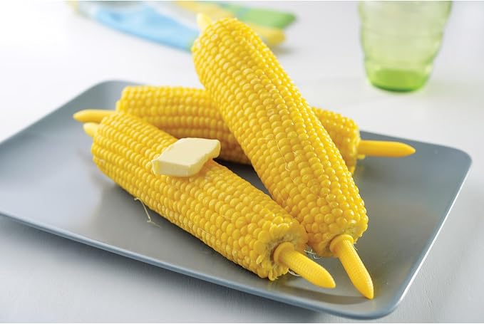 HIC Kitchen Corn Desilking Brush and Vegetable Scrubber, Dual-Textured Bristles - Image 4