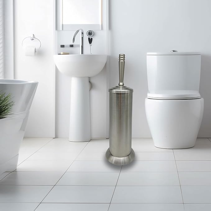 Brushed Nickel Toilet Bowl Brush - Image 8