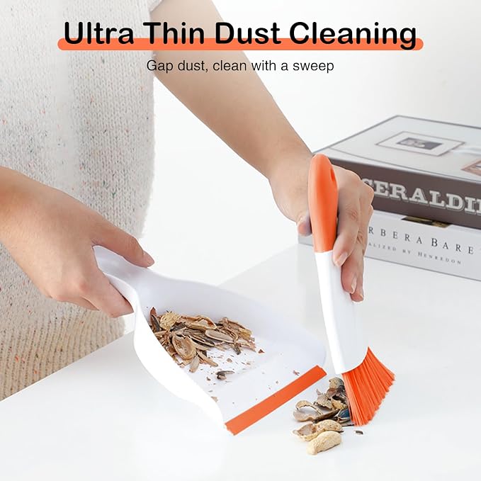 NACENA Mini Dustpan and Brush Set 2 Pack, Small Broom and Dustpan Set Dust Pan - Image 6