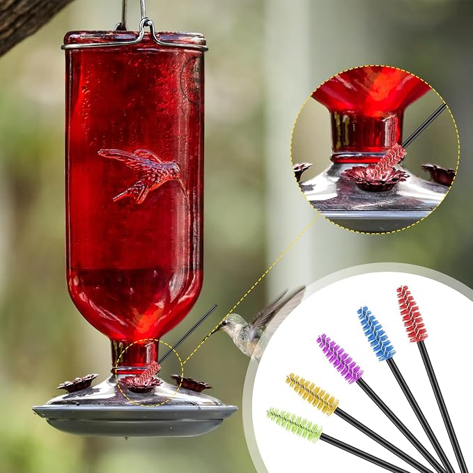 Hummingbird Feeder Cleaning Brush 19 Pieces 3 Size Mini Nylon Double Headed 2 - Image 5