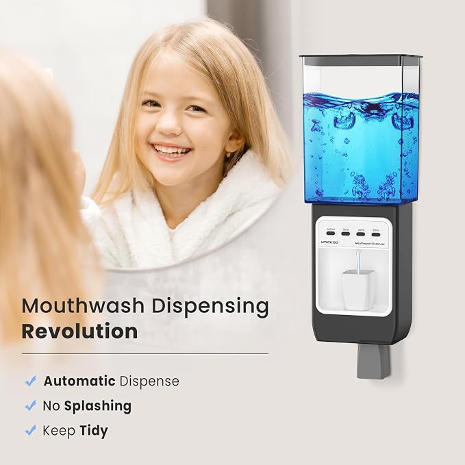 Auto-Mouthwash Dispenser for Bathroom - 700mL Rechargeable Wall-Mounted - Image 6