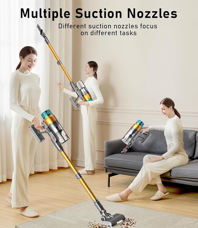 Cordless Vacuum Cleaner for Home 600W 55Kpa Upgraded Powerful Stick Vacuum Up - Image 5