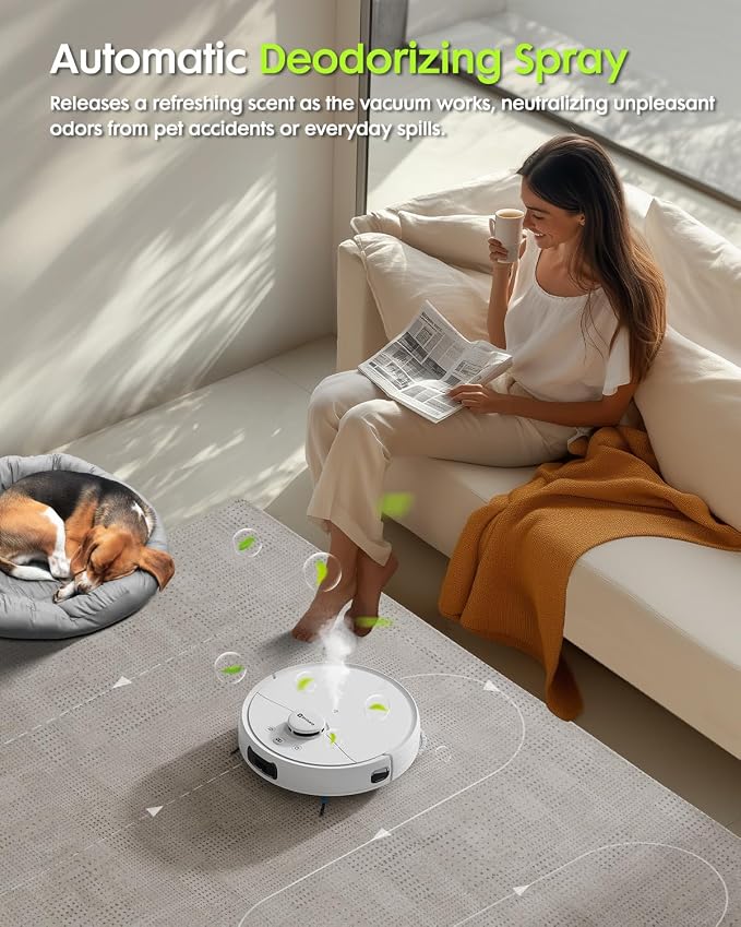 V5 Robot Vacuum and Mop, 8500Pa Suction, Laser Navigation, Self-Emptying - Image 6