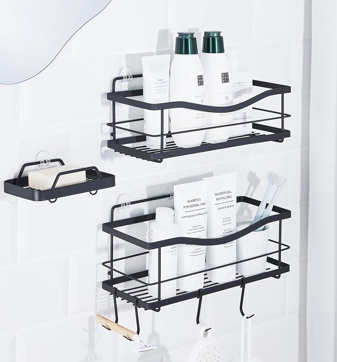 KINCMAX Shower Caddy and Soap Holder Set, Rustproof SUS304 Stainless Steel by KINCMAX
