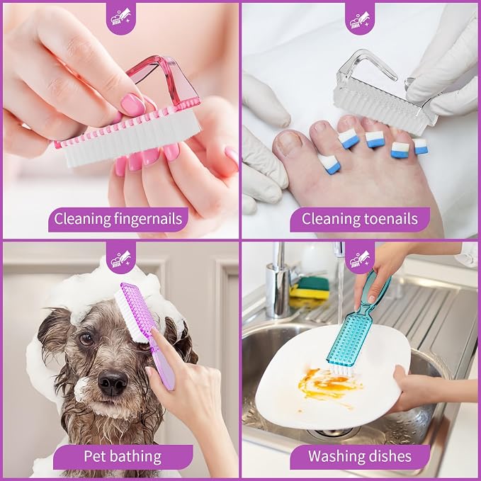 Nail Brushes for Cleaning Fingernails, Handle Grip Nail Scrubber Brush - Image 5