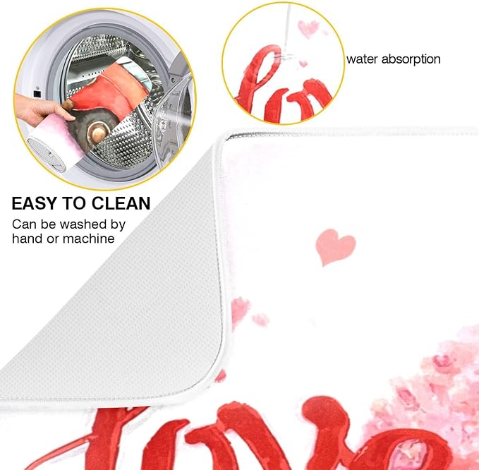 Valentine’s Day Love Tree Dish Drying Mat - Image 2
