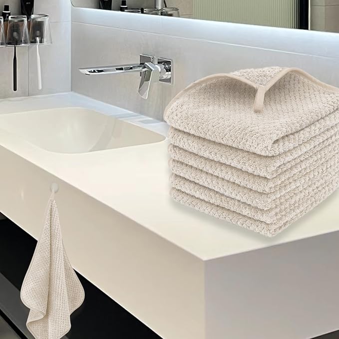 6 Piece Washcloth Set Set, 100% Microfiber - Image 7