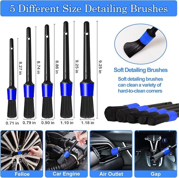 TTRCB 27Pcs Car Detailing Kit, Car Cleaning Kit, Car Detailing Brush Set - Image 3