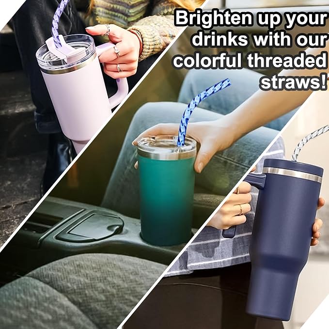 Reusable Straws for Stanley Cup Replacement, 12 Inch Plastic Long Straw for 40 - Image 6