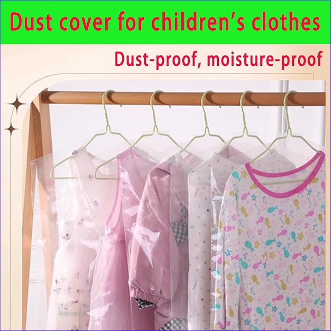 20 Pack Plastic Clear Clothes Covers, - Image 4