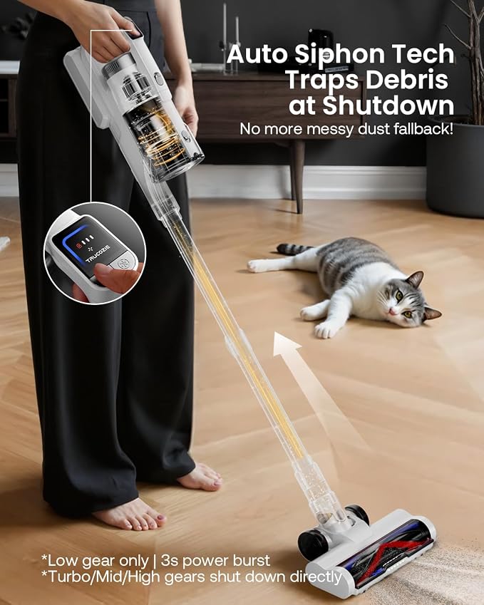 Cordless Vacuum Cleaner for Home, Upgraded 60Kpa Powerful Suction Pet Hair - Image 3