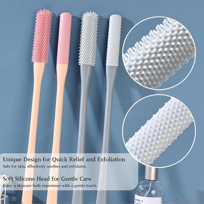 Toe Cleaning Brush with 15.7" Long Handle, Shower Foot Scrubber, No Bending - Image 8