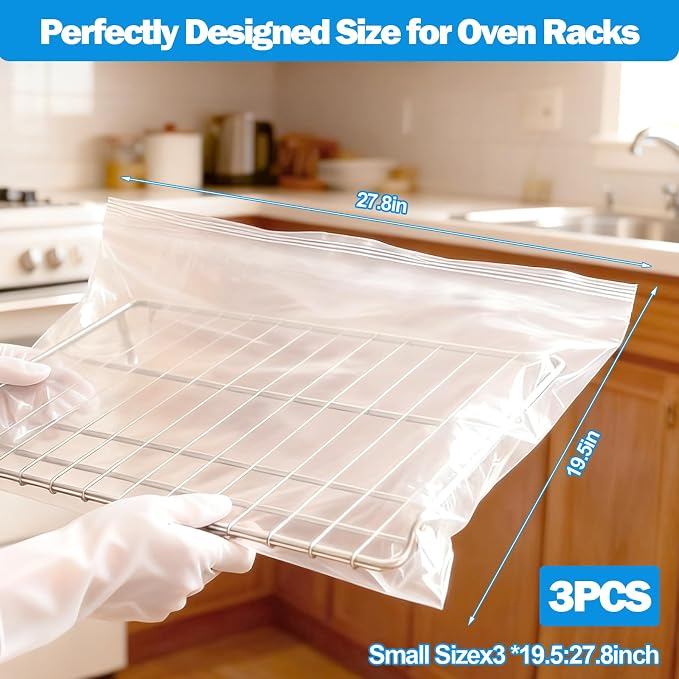 XANGNIER 3 Pack No Scrub Oven Rack Cleaning Bags - Image 8