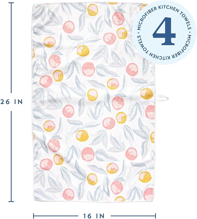 ELYN Microfiber Kitchen Dish Towel Set, Quick-Dry & Absorbent Waffle Weave - Image 2