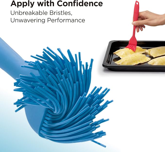 Kitchen Mama WaltzGrip Platinum Silicone Basting Pastry Brush: Set of 2 - Image 5
