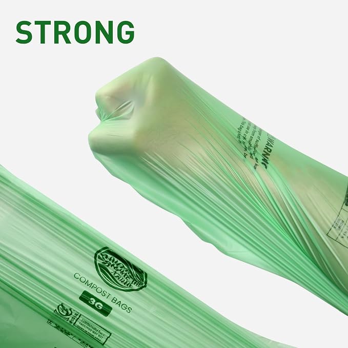 RAYTID 13 + Gallon Compostable Trash Bags, Extra Thick 1.1 Mil, Tall Kitchen - Image 3