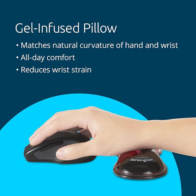 Kensington Slim Duo Gel Mouse Wrist Rest Support Cushion - Image 3