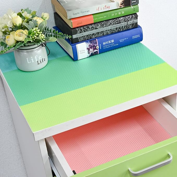 BOPART 12Pcs Refrigerator Liners Washable Fridge Shelf Liners Refrigerator Mats - Image 4
