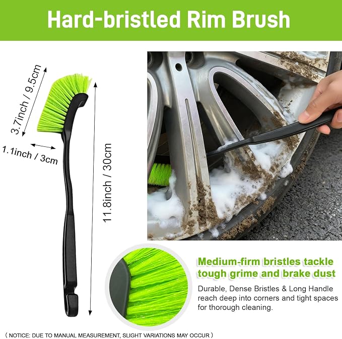 7PCS Car Wheel Brush Kit – XINDELL Rim & Tire Cleaning Brush Set, Scratch-Free - Image 5