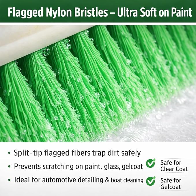 HI-TECH Industries 10" Bi-Level Flagged Super Soft Brush – Gentle Nylon - Image 3