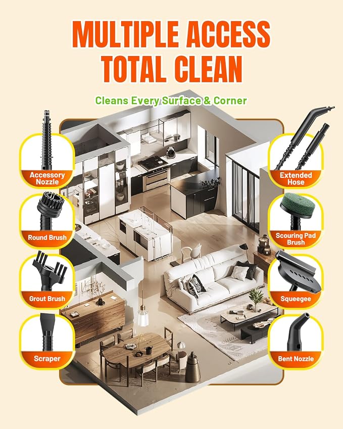 Handheld Steam Cleaner for Home, Portable Steamer Cleaner - Image 8