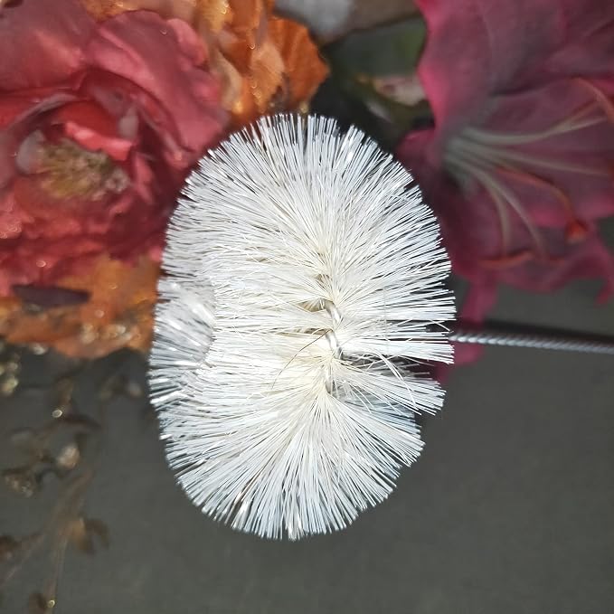 NewFerU Stainless Steel Soda Bottle Cleaning Brush in Natural Boar Bristle Wool - Image 4
