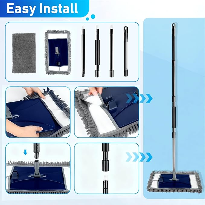 Wall Cleaner Mop with Long Handle, Extra Wall Dust Mop - Image 7