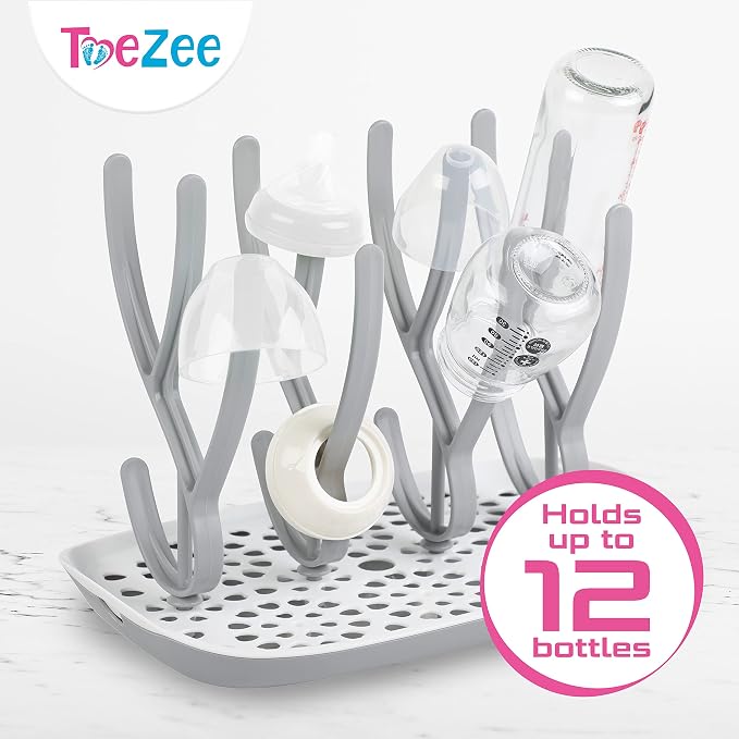 Baby Bottle Drying Rack Space Saving Countertop Baby Bottle Holder, Drying Rack - Image 9